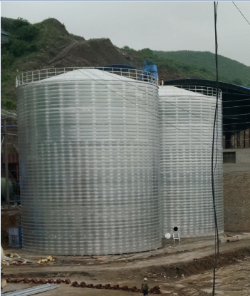 海北粮食钢板仓的安装全过程不用热焊接